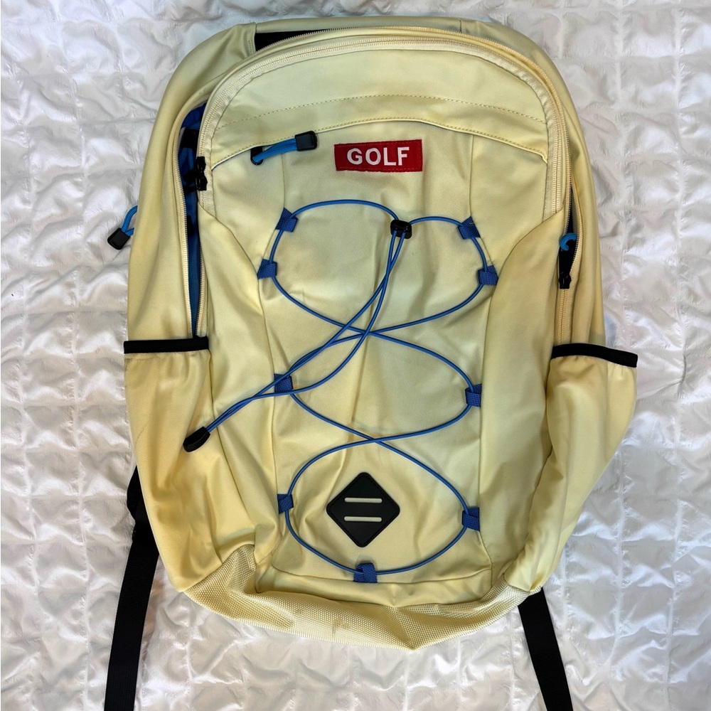 Cream and Blue Men's Backpack